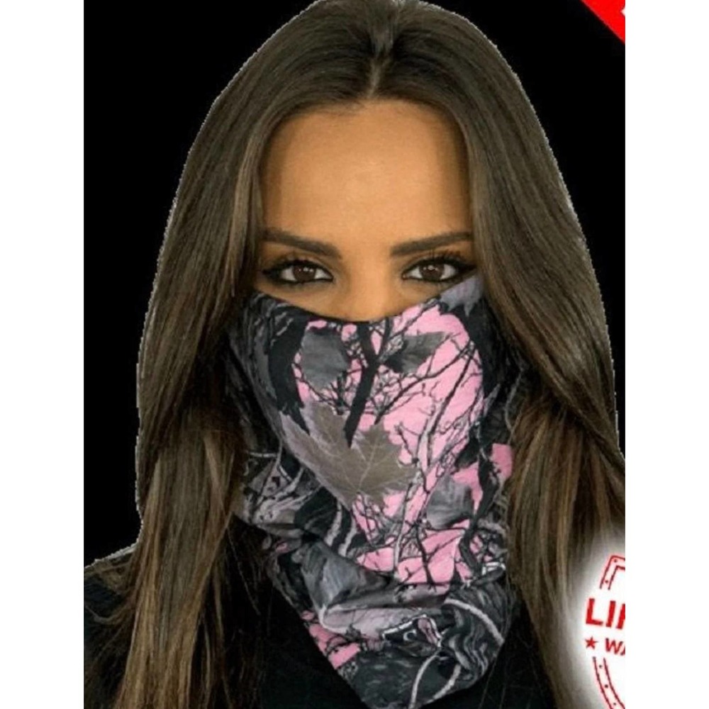 PINK FOREST CAMO FACE SHIELD GAITER